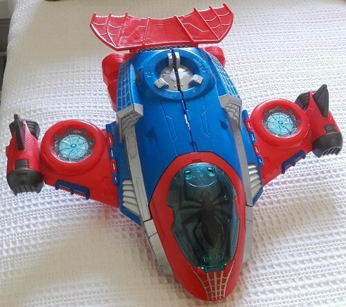 Spiderman jetquarters vehicle - spiderman,